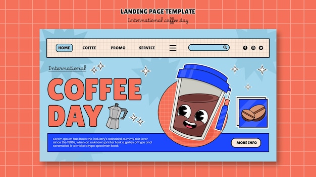 Diseño de plantilla del día del café.