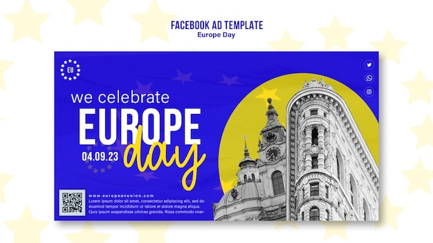 PSD gratuito diseño de plantilla del día de europa