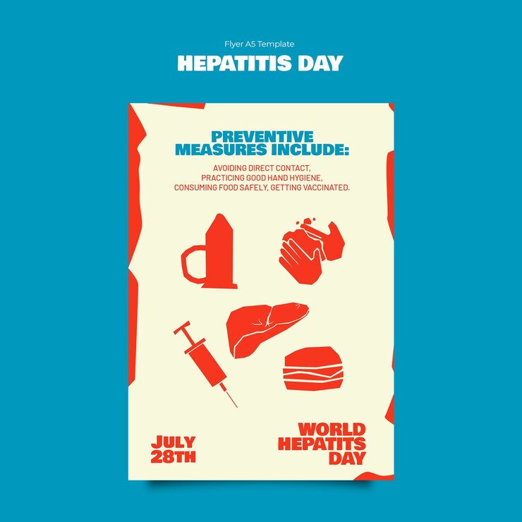 PSD gratuito diseño de la plantilla del día de la hepatitis