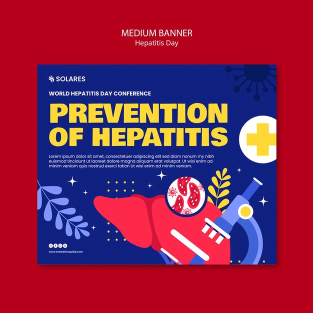 Diseño de la plantilla del día de la hepatitis