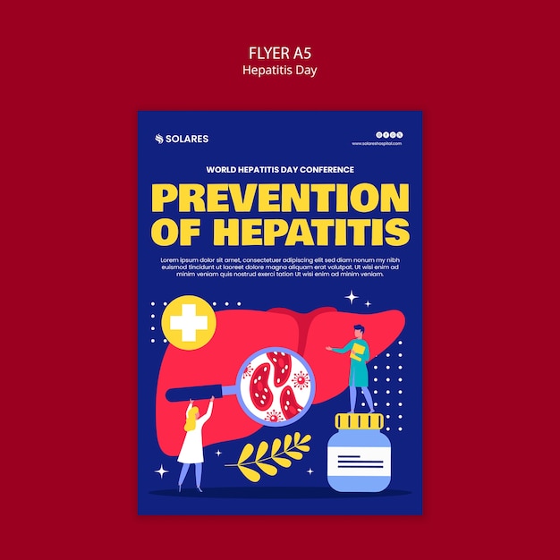 Diseño de la plantilla del día de la hepatitis
