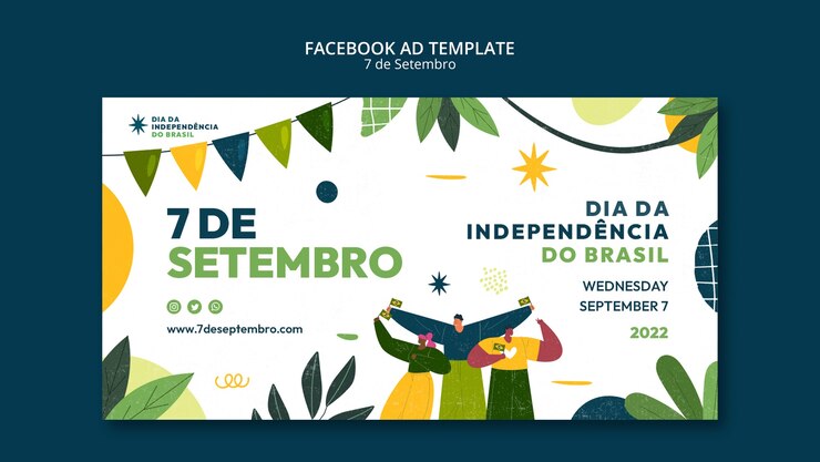 PSD gratuito diseño de plantilla del día de la independencia de brasil