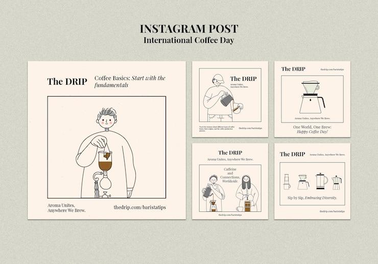 PSD gratuito diseño de plantilla del día internacional del café.