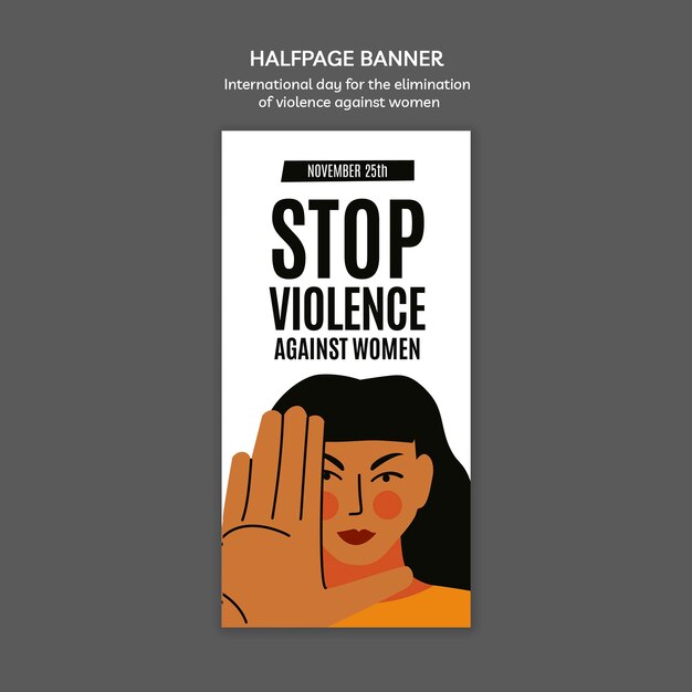 Diseño de plantilla para el Día Internacional de la Eliminación de la Violencia contra la Mujer