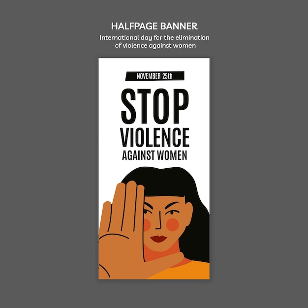 Diseño de plantilla para el Día Internacional de la Eliminación de la Violencia contra la Mujer