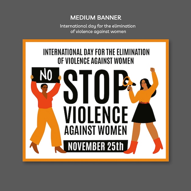 Diseño de plantilla para el Día Internacional de la Eliminación de la Violencia contra la Mujer