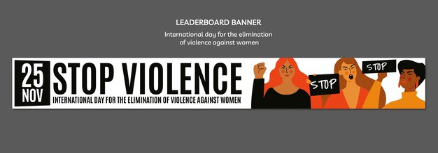 Diseño de plantilla para el Día Internacional de la Eliminación de la Violencia contra la Mujer