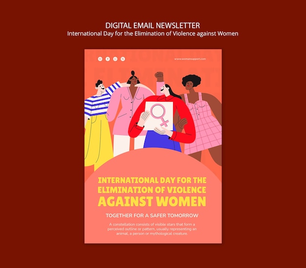 Diseño de plantilla para el Día Internacional de la Eliminación de la Violencia contra la Mujer