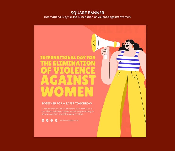 PSD gratuito diseño de plantilla para el día internacional de la eliminación de la violencia contra la mujer
