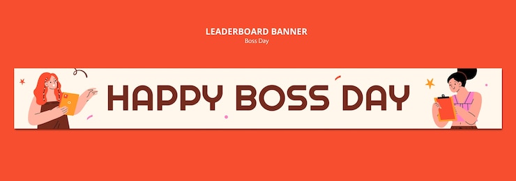 PSD gratuito diseño de la plantilla del día del jefe