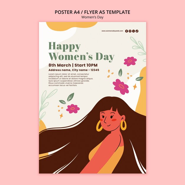 Diseño de plantilla para el día de la mujer