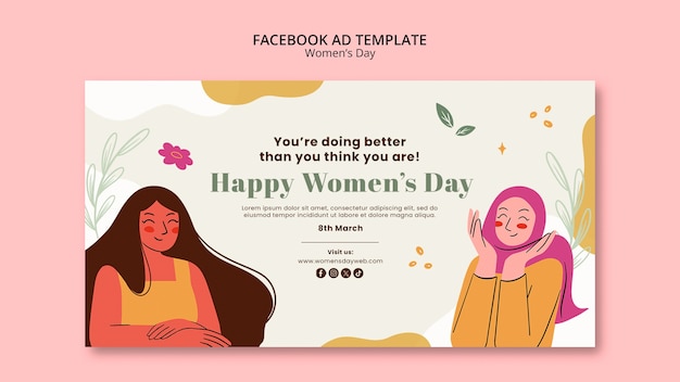 Diseño de plantilla para el día de la mujer