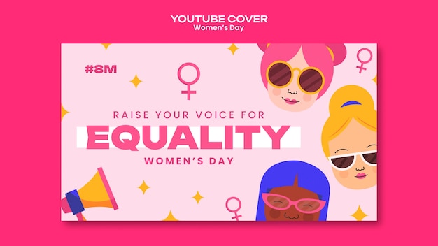 Diseño de plantilla para el día de la mujer