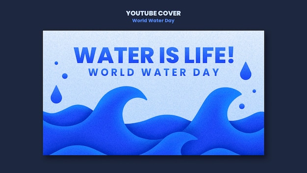 PSD gratuito diseño de plantilla del día mundial del agua.