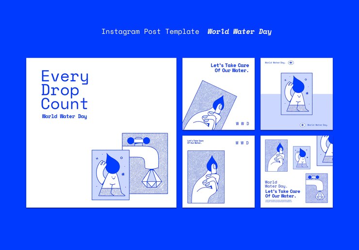 PSD gratuito diseño de plantilla del día mundial del agua.