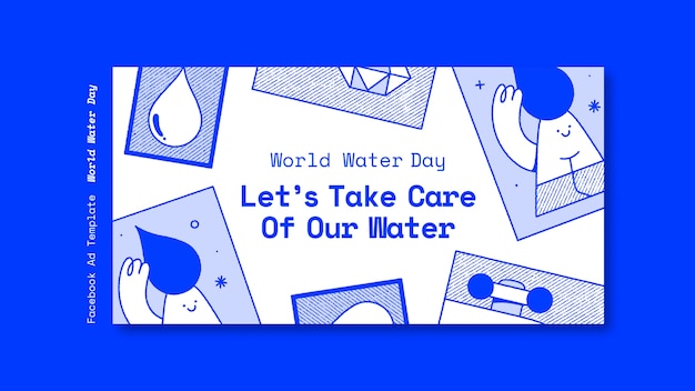 PSD gratuito diseño de plantilla del día mundial del agua.