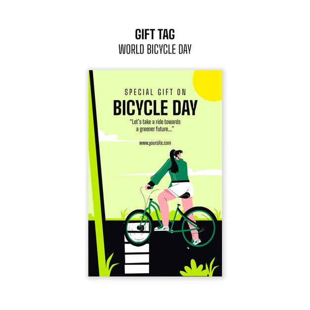 Diseño de plantilla para el Día Mundial de la Bicicleta