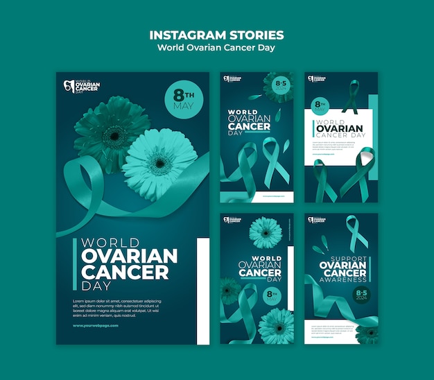 PSD gratuito diseño de plantilla para el día mundial del cáncer de ovario