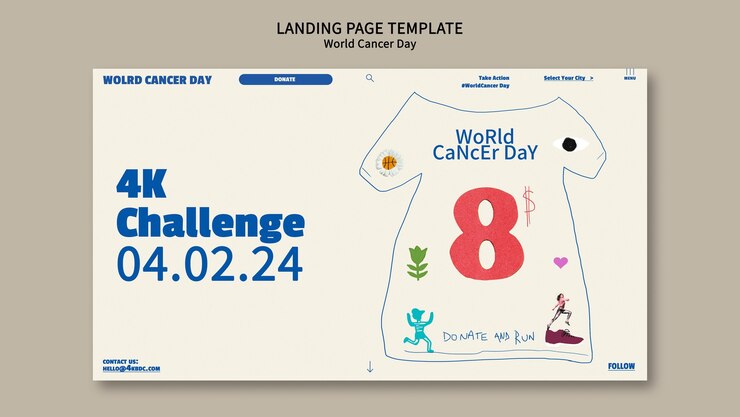 PSD gratuito diseño de plantilla para el día mundial del cáncer