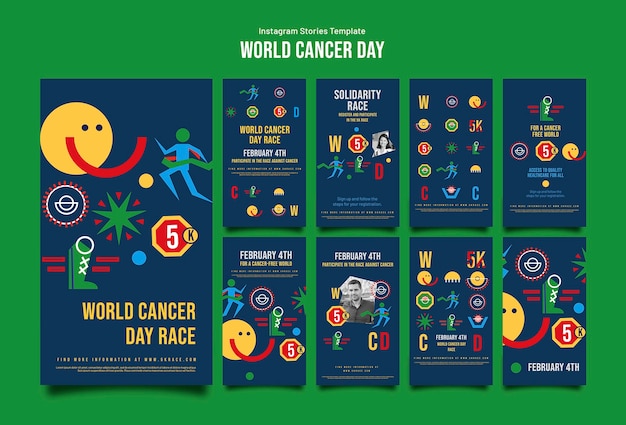 Diseño de plantilla para el día mundial del cáncer