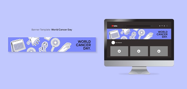 Diseño de la plantilla del día mundial del cáncer