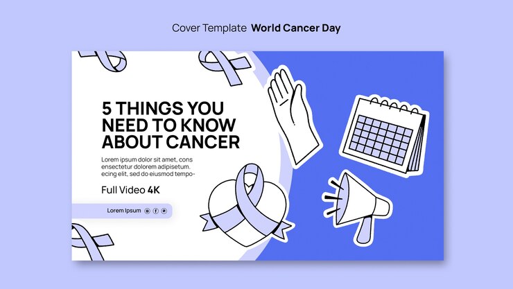 PSD gratuito diseño de la plantilla del día mundial del cáncer