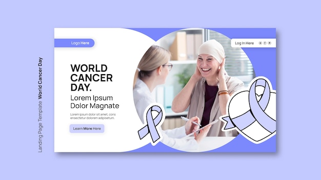 PSD gratuito diseño de la plantilla del día mundial del cáncer