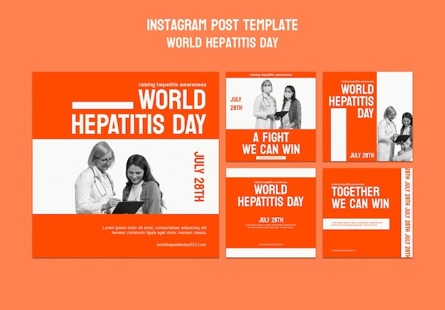 PSD gratuito diseño de plantilla del día mundial de la hepatitis