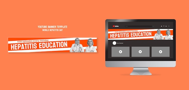 PSD gratuito diseño de plantilla del día mundial de la hepatitis