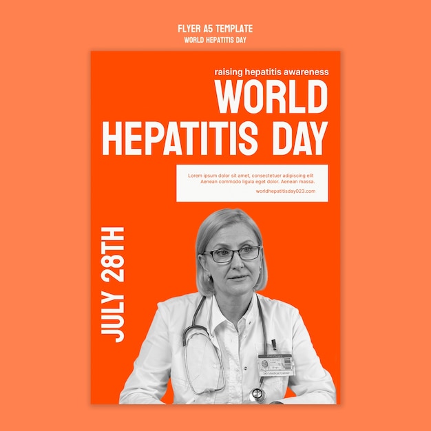 Diseño de plantilla del día mundial de la hepatitis