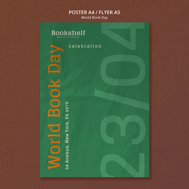 PSD gratuito diseño de plantilla del día mundial del libro