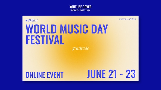 PSD gratuito diseño de plantilla del día mundial de la música