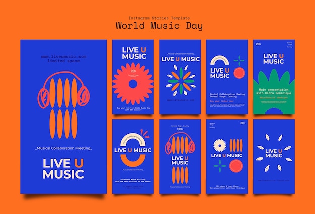 PSD gratuito diseño de plantilla del día mundial de la música