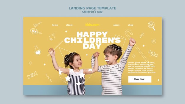 Diseño de plantilla del día mundial del niño.