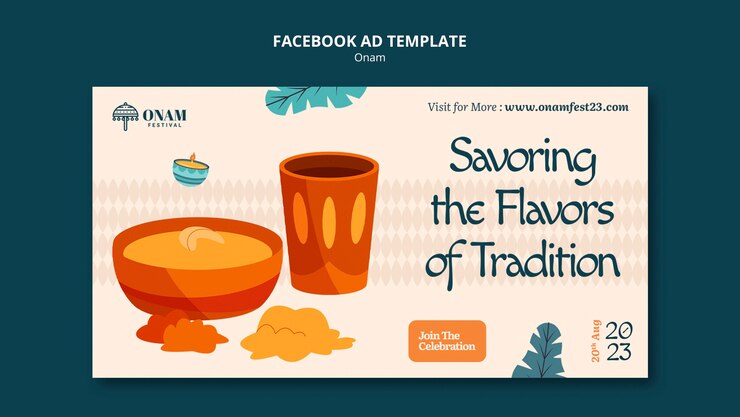 PSD gratuito diseño de plantilla del día de onam