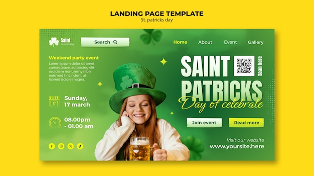 PSD gratuito diseño de plantilla del día de san patricio