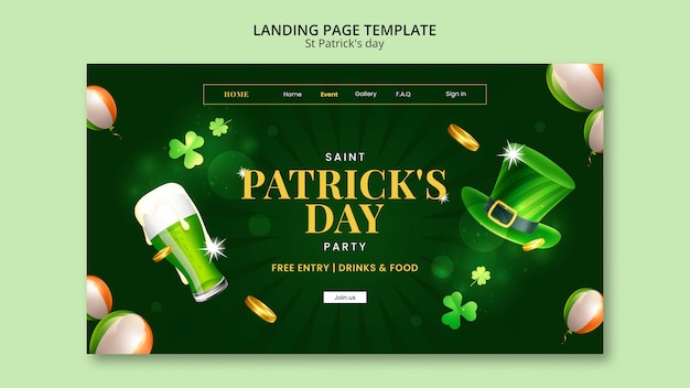 PSD gratuito diseño de plantilla del día de san patricio