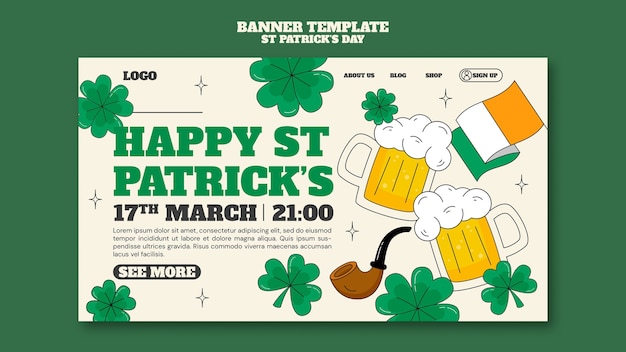 Diseño de plantilla del día de san patricio