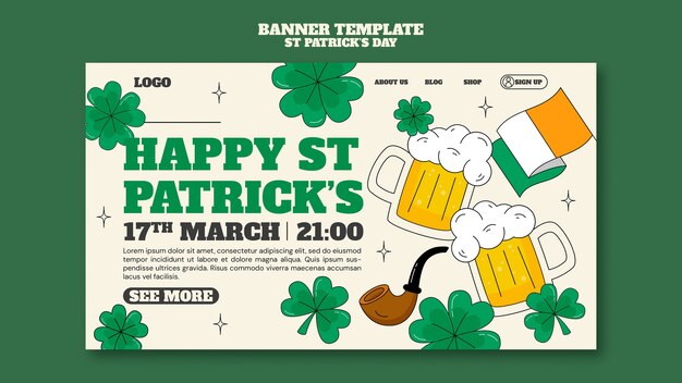 Diseño de plantilla del día de san patricio