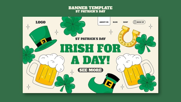 Diseño de plantilla del día de san patricio