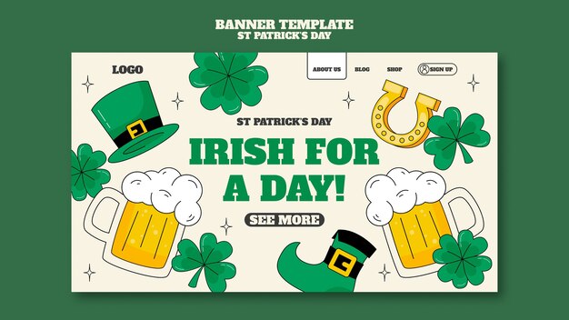 Diseño de plantilla del día de san patricio