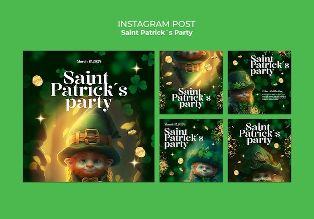 PSD gratuito diseño de plantilla del día de san patricio