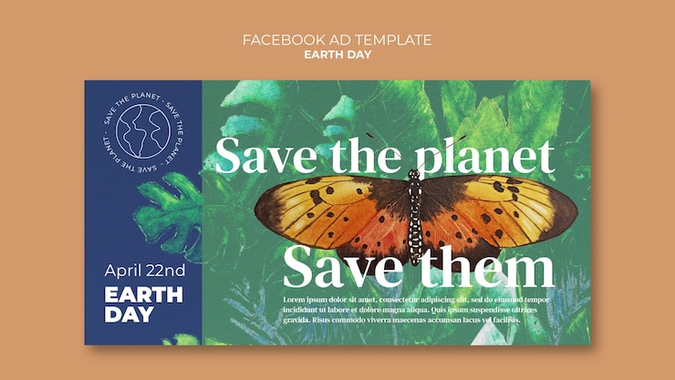 PSD gratuito diseño de plantilla del día de la tierra