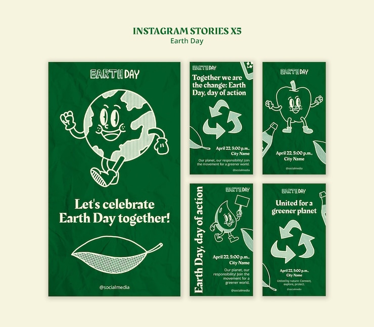 PSD gratuito diseño de plantilla del día de la tierra