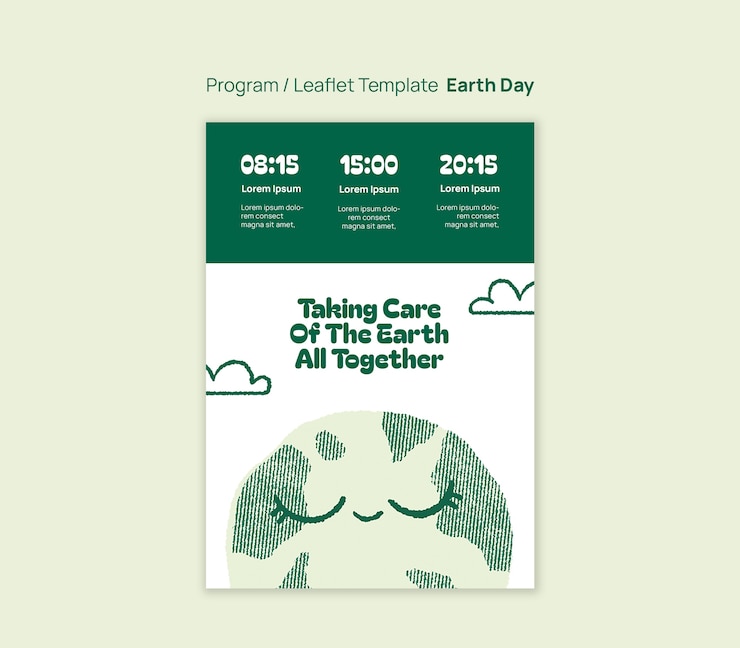 PSD gratuito diseño de plantilla del día de la tierra