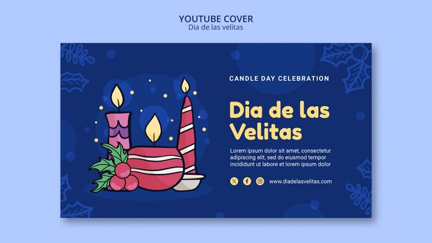 Diseño de plantilla dia de las velitas.