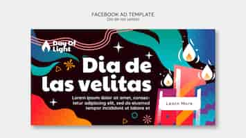 PSD gratuito diseño de plantilla dia de las velitas.