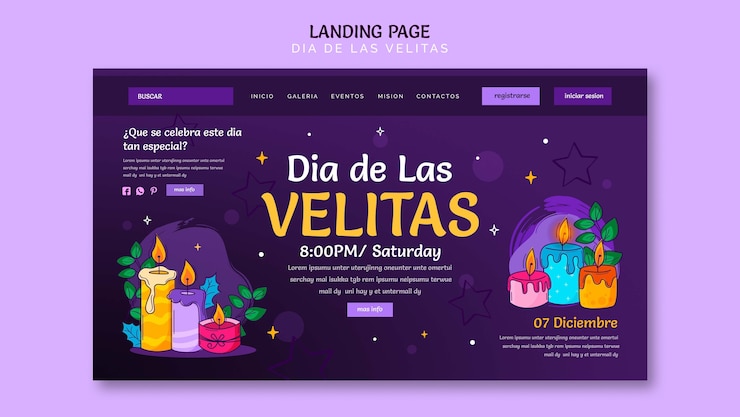 PSD gratuito diseño de plantilla dia de las velitas.
