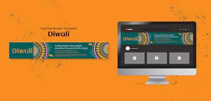 PSD gratuito diseño de plantilla de diwali