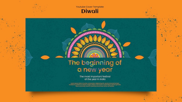 Diseño de plantilla de Diwali